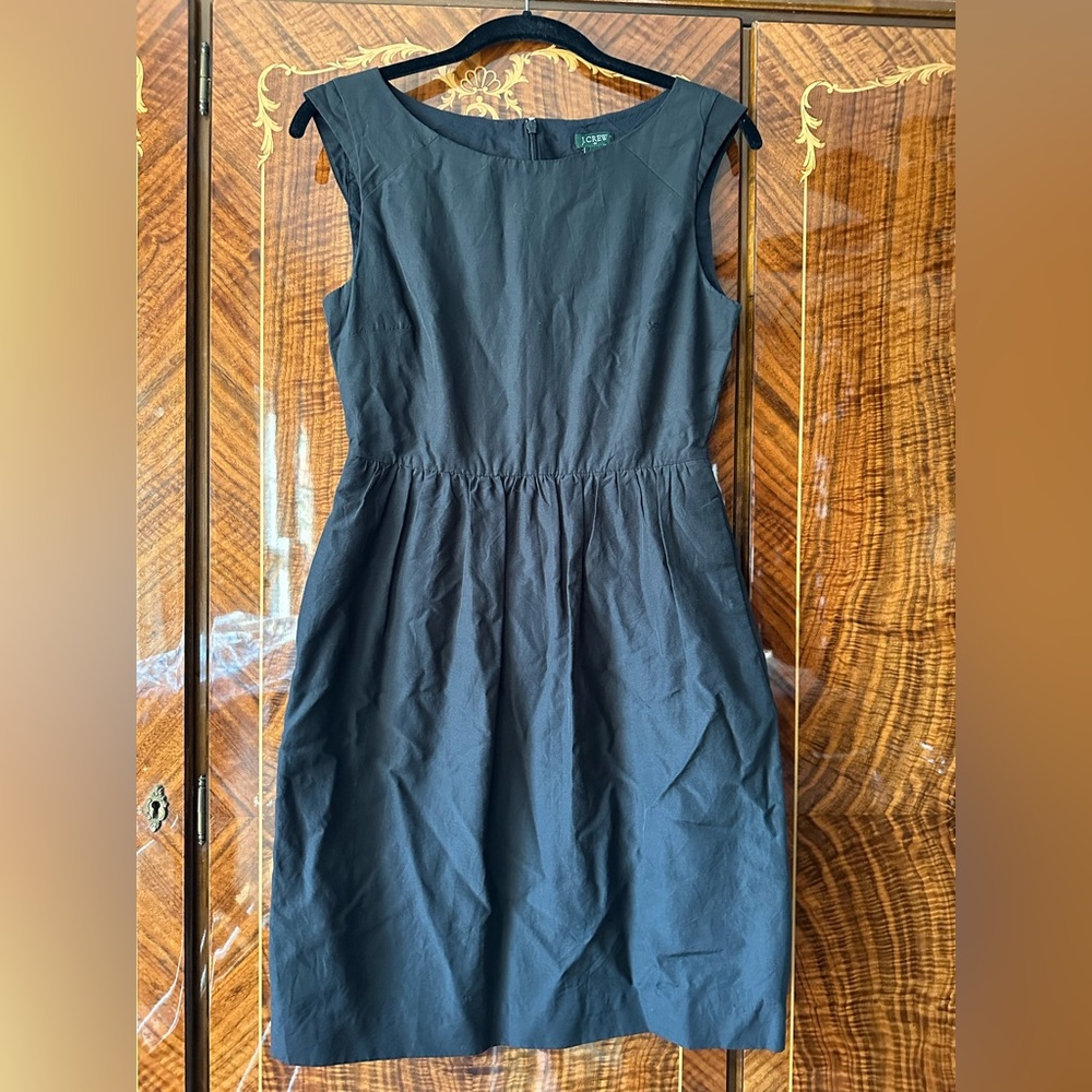 J. Crew Black Cotton / Silk Dress Size 2